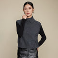Collar standing collar vest woman